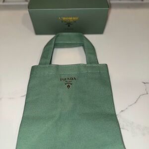 Prada Mint Green Canvas Mini Bag